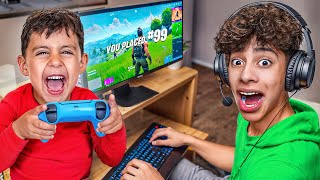 my Little Brother CONTROLS my Fortnite Game 😡