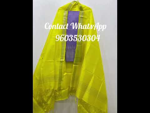 🎊Mangalagiri Pattu by Cotton Dress Materials//Mangalagiri Handloom Top and Dupatta🎊d#ytshorts#trendy