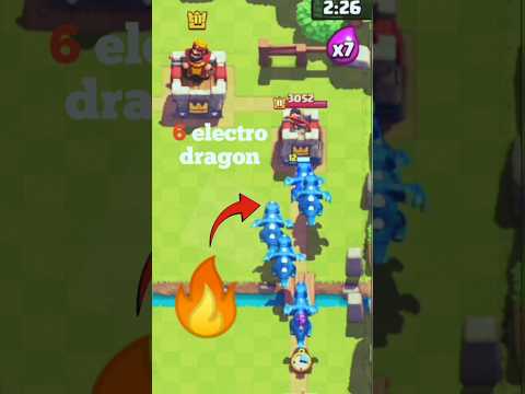 Can 6 electro dragon can 3 crown 👑 #clashroyale #supercell #shorts