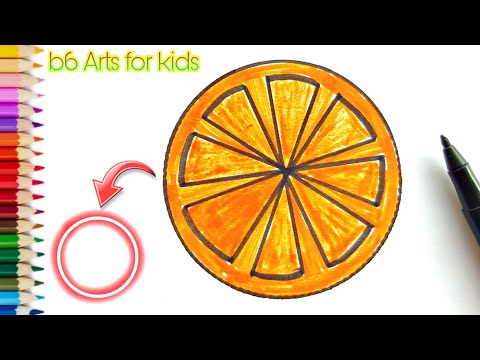 How to draw an orange from a circle