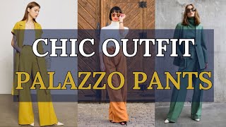 2024 Fashion Trends | Stylish Palazzo Pants Outfit Ideas | Wide Leg Pants