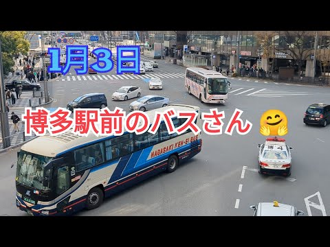 【お正月】博多駅前のバスさん🤗3−2