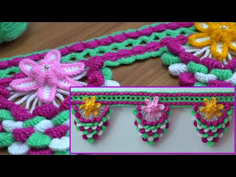 Wow!! Beautiful Toran Design #Knitting Crochet Toran #jhalar ki design #doorhaning