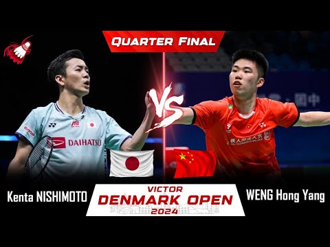 Kenta Nishimoto (JPN) vs Weng Hong Yang (CHN) | Denmark Open 2024 Badminton