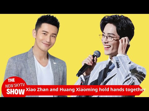 Xiao Zhan and Huang Xiaoming hold hands and walk on the red carpet together. Xiao Zhan has a new way