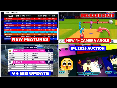 Game Changer V4 UPDATE 🤯 Release Date Fix, New Camera Angle, IPL Auction 2025, Game Changer 5 V4