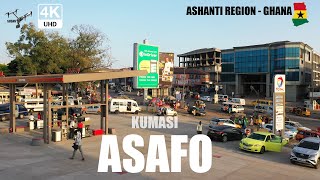 Asafo Kumasi Aerial View in the Ashanti Region of Ghana 4K