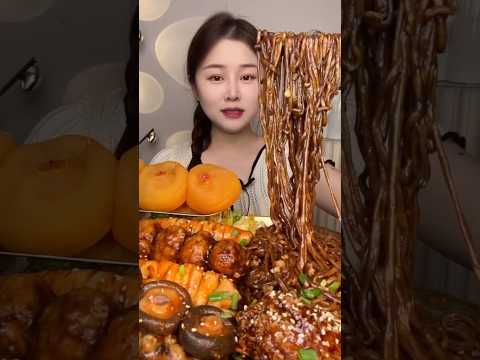 먹방 먹는 소리 Balck Bean Noodles #asmr #mukbang #food #shorts