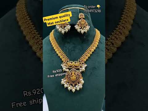 Premium quality mat necklace💕 #jewellery #viral #ytshorts #matarani #song #goldjewellery #necklace 😍