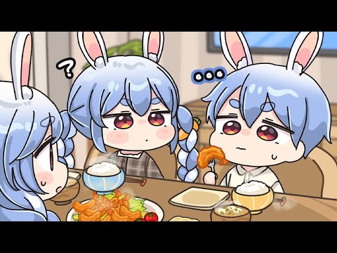 【手描き】食へのこだわりが強すぎるぺこらのお兄ちゃん【兎田ぺこら/ホロライブ切り抜き/もちみこ】