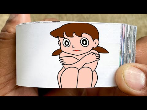 Doraemon Cartoon Flipbook #216 | Nobita and Shizuka in Bathroom Flip Book | Flip Book Artist 2024