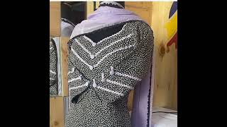 Lace design on neck and sleeves #lacedesign #shorts #shortsvideo #neckdesign #designersuits