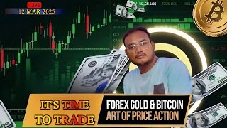 12/03/2025 Live Bitcoin & Gold Trap Trading |  Learning & Analysis | #bitcoin #xauusd #crypto #forex