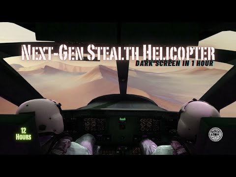 Stealth Helicopter in Steady Flight ⨀ 12 Hours of Low-Noise Engine Sounds for Sleep & Relaxation