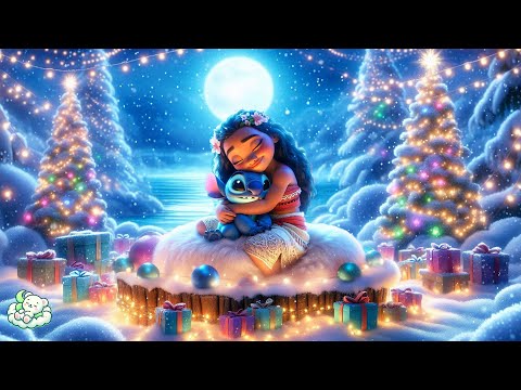 FALL INTO SLEEP INSTANTLY with Moana and Stich 🎄 Soothing Christmas Piano & Cozy Christmas Ambience