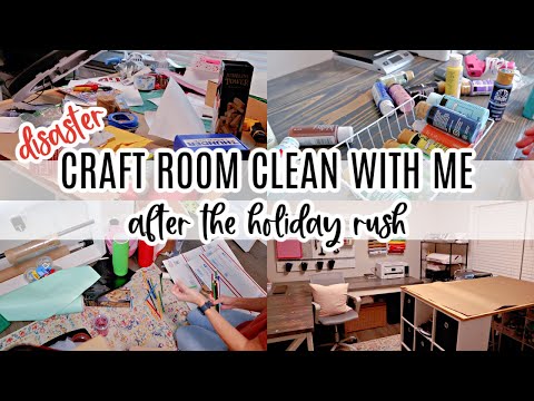 Craft Room Clean With Me After The Holiday Order Rush | Deep Clean & Organize