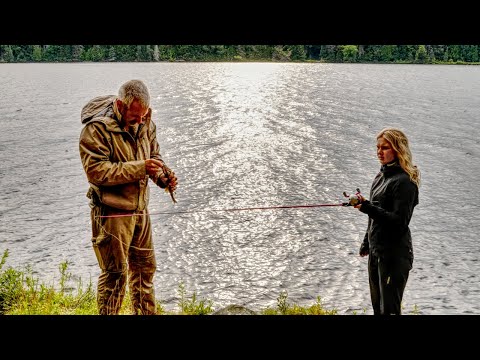 Teaching My Daughter @emilyaisling Camping Tent Location, Fishing, Firewood, Fish Recipe