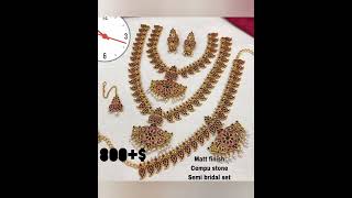 Necklace and bridal set with price # online shopping # what's app- 9150198452