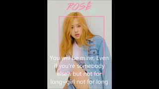 Not for long (cover black pink ro'se)