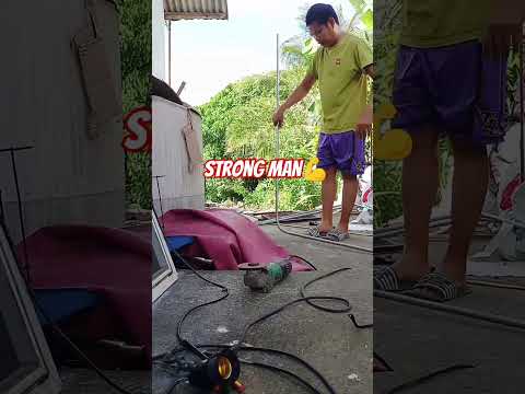 Strong man bending steel #strongman #viralvideo #malakasnatao #palakasan #trendingvideo