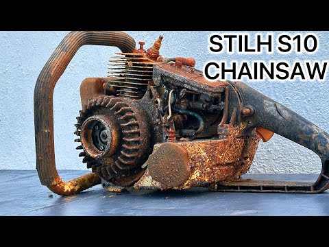 Full restoration of heavily damaged 1980 STIHL S10 chainsaw - it is in perfect working order