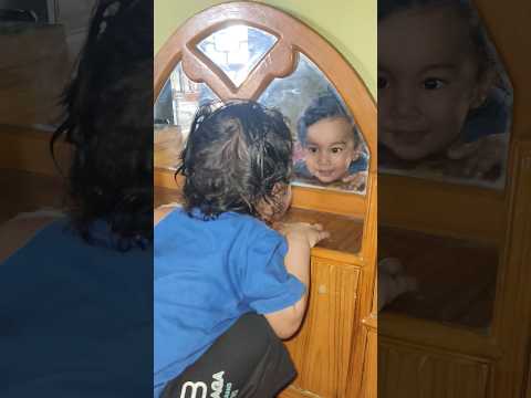 Baby talking to mirror #cutebaby #kriyansh #talking #shortvideos #viral #cute #funnybabies