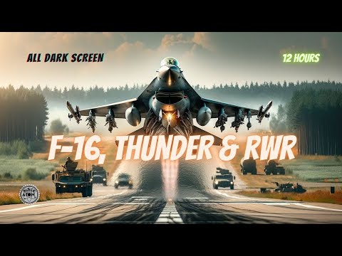 F-16 In-Flight with Thunder and Radar Warnings