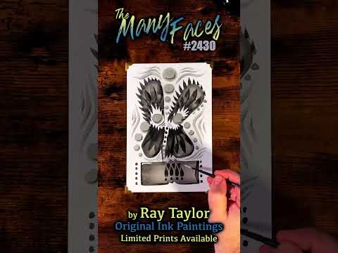 #2430 The Many Faces 2024 Collection: Ink Painting Process Timelapse with Ray Taylor