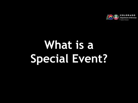 What is a Special Event?