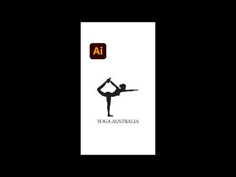 Australian YOGA Logo Design Illustration - Adobe Illustrator tips #shorts - Design.lk