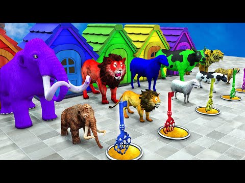 Cow Mammoth Elephant Tiger Sheep LION Guess The Right Key Escape Room Challenge Animals  Game