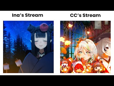 The absolute difference between Ina and CC's stream