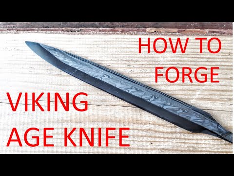 Forging Viking age knife blade from old iron nails