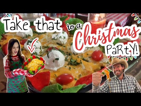 Now that's Festive y'all! 🎄 Christmas Nacho Casserole perfect for Quick Family Dinner or Party!