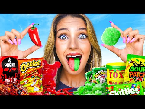 EATING WORLD'S SPICIEST VS SOUREST FOODS!!