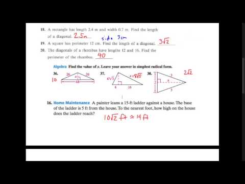 geometry 8-2 and 8-3 part II practice key