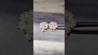 3.50 Carat Total VS Natural Diamond Cluster Stud Earrings! #shorts