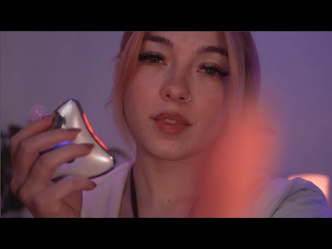 Solve all your problems with a face massage and a good nights sleep 😊 ASMR [ with bkg music ]