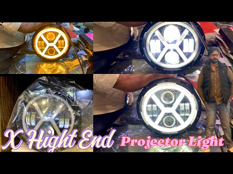 X Projector Light With DRL  For Bikes And Cars  #bikemodification