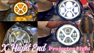 X Projector Light With DRL  For Bikes And Cars  #bikemodification