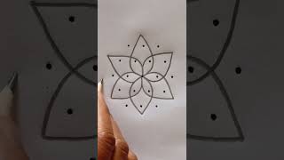 5*3 dots simple rangoli designs #akkirangoli#dailymuggulu#muggulushorts@akkirangoli