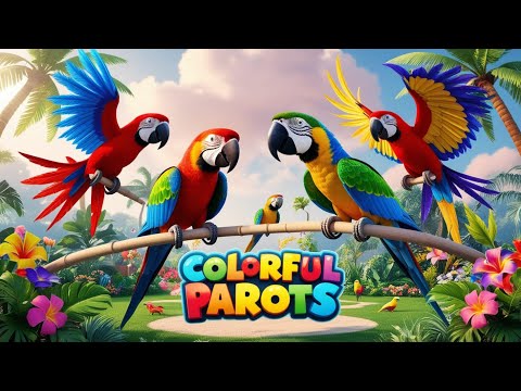 "🎶 Colorful Parrots Dance: Fun Nursery Rhymes for Kids! 🌈🐦 | Sing-Along Adventure!"