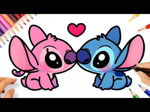 HOW TO DRAW STITCH AND ANGEL EASY