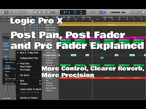 Logic Pro X - Post Pan, Post Fader and Pre Fader Explained