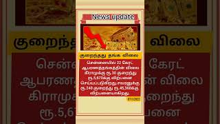 நகை வாங்க சரியானநேரம்🤩 #tamilnews #gold #chennaigoldprice #tamilnewsupdates #investment #silver