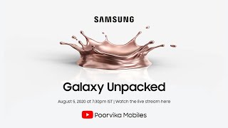 Galaxy Unpacked August 2020: Livestream | Poorvika Mobiles