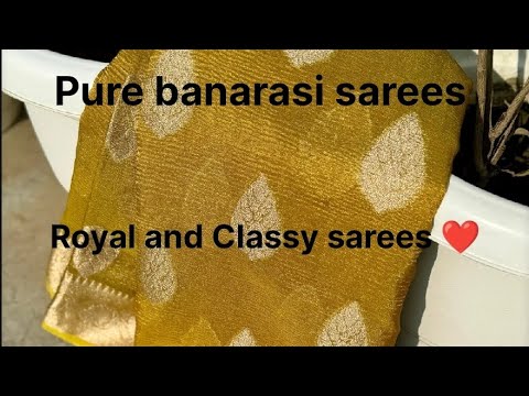 Bnarasi  tissue crush Katan silk fabric saree