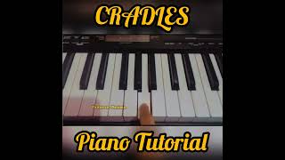 CRADLES|Piano Tutorial|#shorts#music#pianomusic#easy#cradles#english#song|#musicaddict|