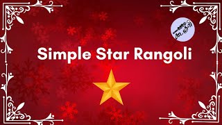 Simple Star Rangoli | Star Kolam | Nammaoorugoogle | 8