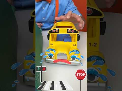 Why is the school bus sad😭? Blippi Learns Emotions with Toy Cars! #blippi #shorts